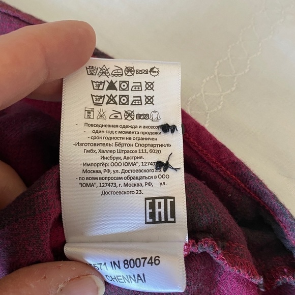 Burton Durable Goods Women's Long Sleeve Plaid Button Up Shirt‎ Size Small - Picture 11 of 12